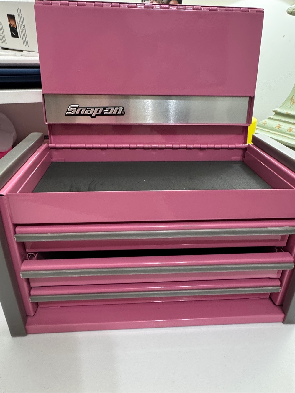 Snap Pink Compact Tool Chest with Silver Accents
